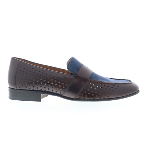 Mezlan Carlini Penny Loafer 8893 Mens Brown Leather Loafers Penny Shoes