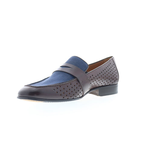 Mezlan Carlini Penny Loafer 8893 Mens Brown Leather Loafers Penny Shoes