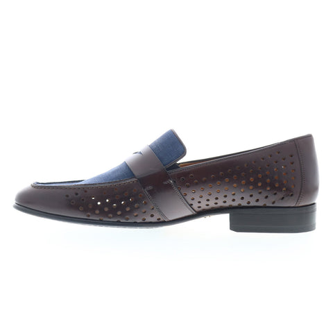 Mezlan Carlini Penny Loafer 8893 Mens Brown Leather Loafers Penny Shoes