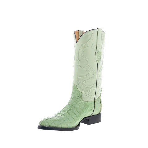 Wild West Caiman Tail Boots Chihuahua 900121 Mens Green Cowboy Western Boots