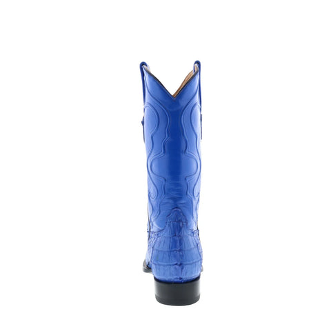 Wild West Caiman Tail Boots Chihuahua Mens Blue Wide Cowboy Western Boots