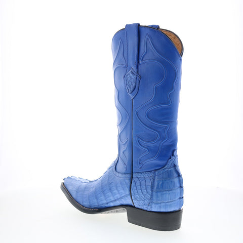 Wild WestCaiman Tail Boots Chihuaha Mens Blue Wide Cowboy Western Boots