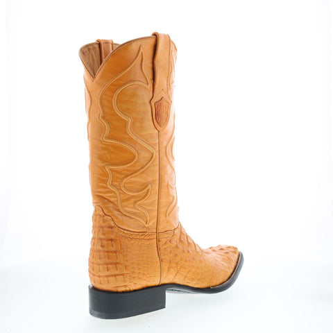 Wild West Caiman Hornback Chihuaha Mens Brown Wide Cowboy Western Boots