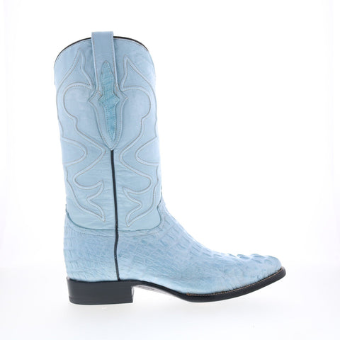 Wild WestCaiman Hornback Boots Chihuaha Mens Blue Wide Cowboy Western Boots