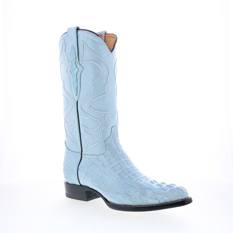 Wild WestCaiman Hornback Boots Chihuaha Mens Blue Wide Cowboy Western Boots