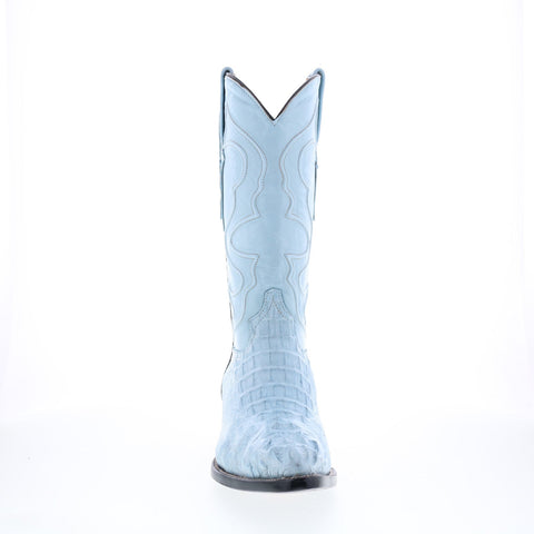 Wild WestCaiman Hornback Boots Chihuaha Mens Blue Wide Cowboy Western Boots