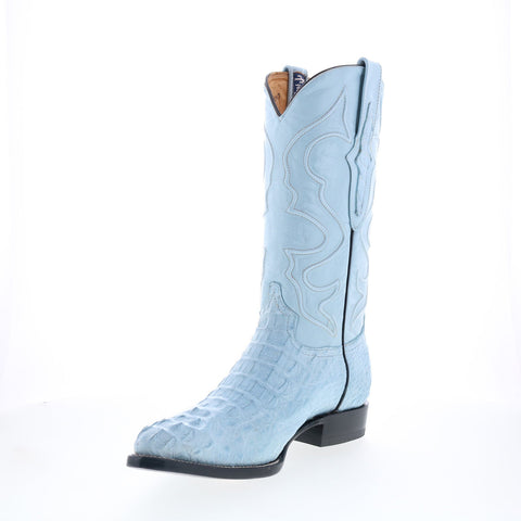 Wild WestCaiman Hornback Boots Chihuaha Mens Blue Wide Cowboy Western Boots