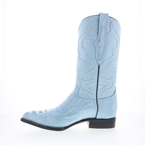 Wild WestCaiman Hornback Boots Chihuaha Mens Blue Wide Cowboy Western Boots