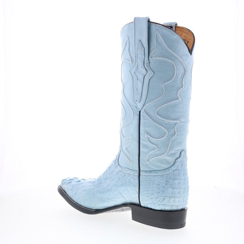 Wild WestCaiman Hornback Boots Chihuaha Mens Blue Wide Cowboy Western Boots