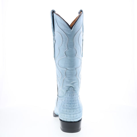 Wild WestCaiman Hornback Boots Chihuaha Mens Blue Wide Cowboy Western Boots
