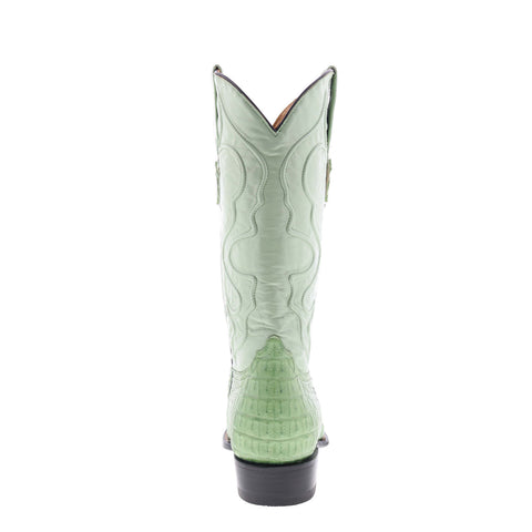 Wild West Caiman Hornback Chihuahua Mens Green Wide Cowboy Western Boots