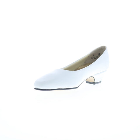 Capps Sail Leather Pump 90233 Womens White Leather Pumps Heels Shoes