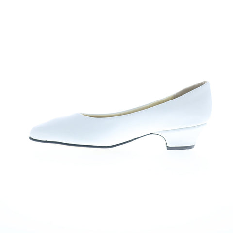 Capps Sail Leather Pump 90233 Womens White Leather Pumps Heels Shoes