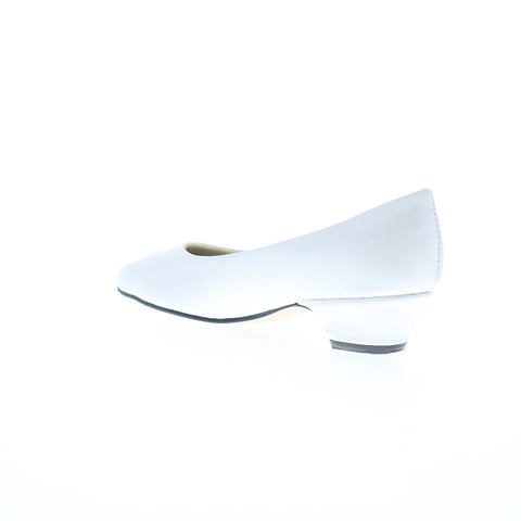 Capps Sail Leather Pump 90233 Womens White Leather Pumps Heels Shoes