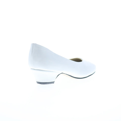 Capps Sail Leather Pump 90233 Womens White Leather Pumps Heels Shoes