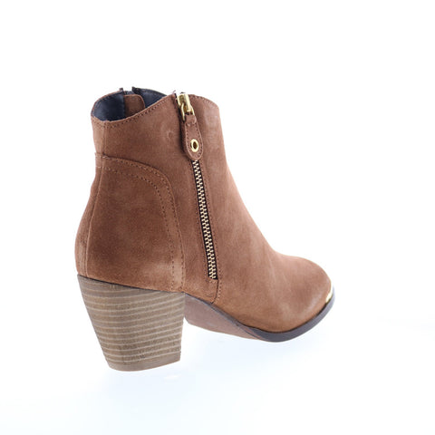 Diba True Swing Low 90246 Womens Brown Suede Zipper Ankle & Booties Boots
