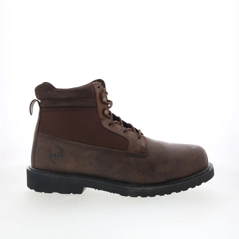 Hoss Buck Pull On 90416 Mens Brown Leather Lace Up Work & Safety Boots