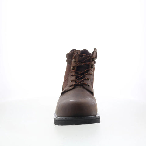 Hoss Buck Pull On 90416 Mens Brown Leather Lace Up Work & Safety Boots