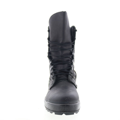 McRae Packed Navy Steel Toe Made In USA Mens Black Leather Tactical Boots