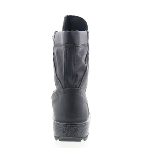 McRae Packed Navy Steel Toe Made In USA Mens Black Leather Tactical Boots