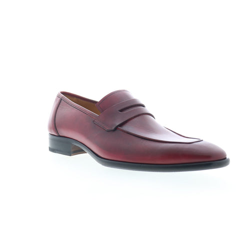 Mezlan New Port 9052 Mens Burgundy Leather Loafers & Slip Ons Penny Shoes