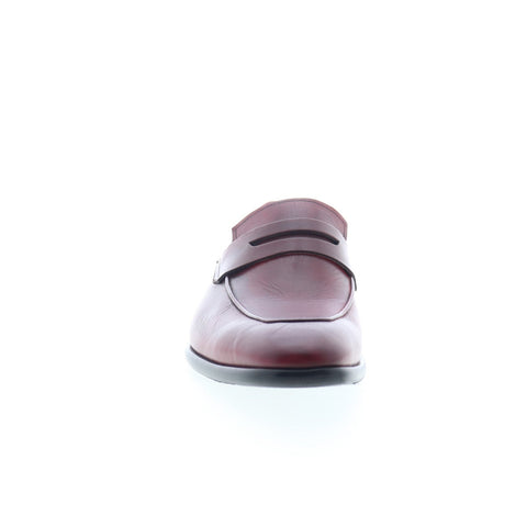 Mezlan New Port 9052 Mens Burgundy Leather Loafers & Slip Ons Penny Shoes
