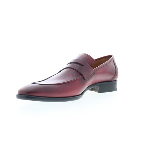 Mezlan New Port 9052 Mens Burgundy Leather Loafers & Slip Ons Penny Shoes