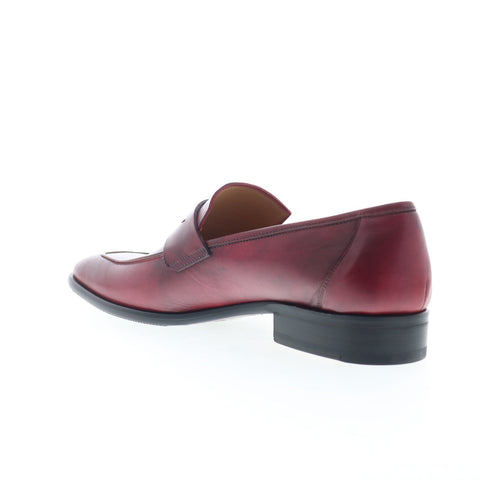 Mezlan New Port 9052 Mens Burgundy Leather Loafers & Slip Ons Penny Shoes