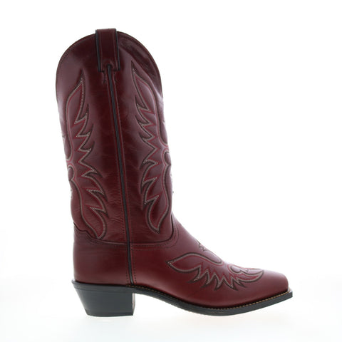 Abilene Boots 9105 Womens Red Leather Slip On Western Boots