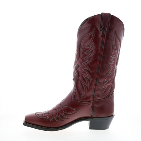 Abilene Boots 9105 Womens Red Leather Slip On Western Boots