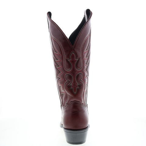 Abilene Boots 9105 Womens Red Leather Slip On Western Boots