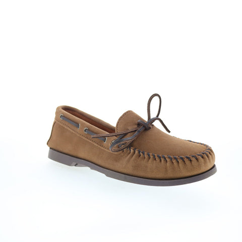 Minnetonka Asher 913C-DST Mens Brown Loafers & Slip Ons Moccasin Shoes