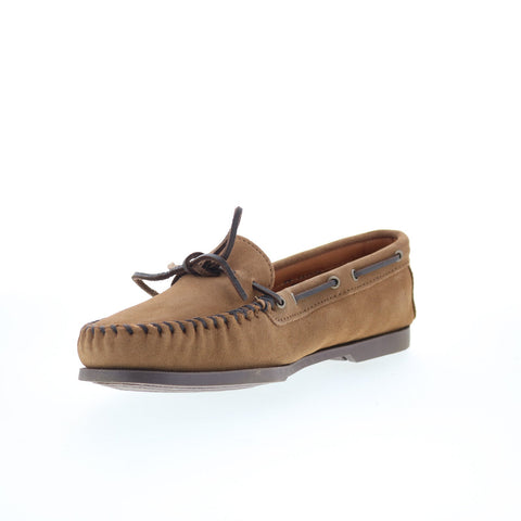 Minnetonka Asher 913C-DST Mens Brown Loafers & Slip Ons Moccasin Shoes