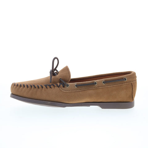 Minnetonka Asher 913C-DST Mens Brown Loafers & Slip Ons Moccasin Shoes