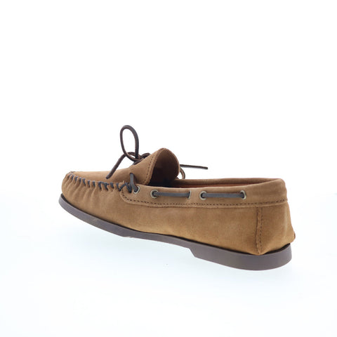 Minnetonka Asher 913C-DST Mens Brown Loafers & Slip Ons Moccasin Shoes