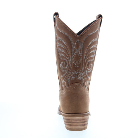 Abilene Boots 9147 Womens Brown Leather Slip On Western Boots
