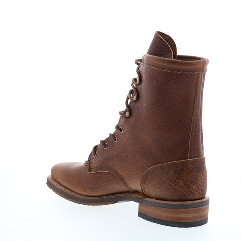 Abilene Boots 9167 Womens Brown Leather Lace Up Western Boots