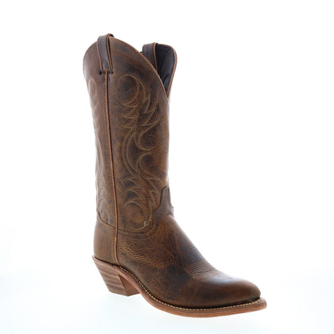 Abilene Boots 9172 Womens Brown Leather Slip On Western Boots