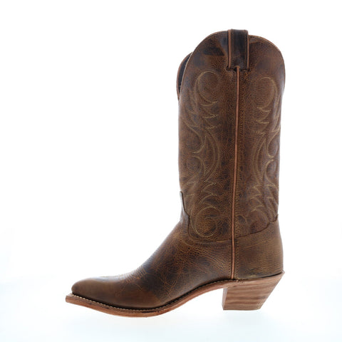 Abilene Boots 9172 Womens Brown Leather Slip On Western Boots