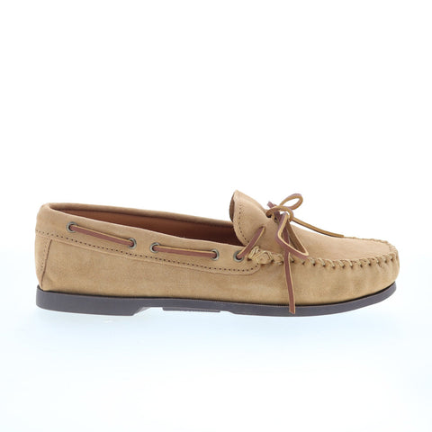 Minnetonka Asher 917TC-TPE Mens Brown Suede Loafers & Slip Ons Moccasin Shoes