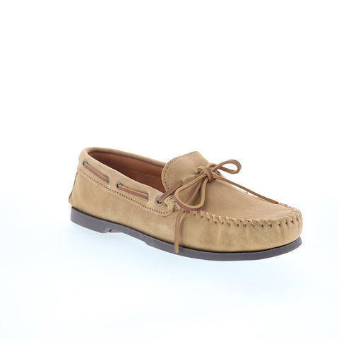 Minnetonka Asher 917TC-TPE Mens Brown Suede Loafers & Slip Ons Moccasin Shoes