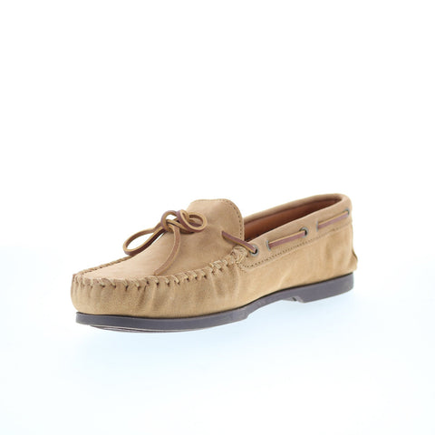 Minnetonka Asher 917TC-TPE Mens Brown Suede Loafers & Slip Ons Moccasin Shoes