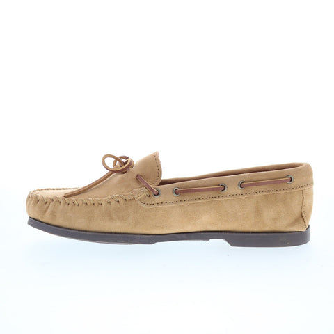 Minnetonka Asher 917TC-TPE Mens Brown Suede Loafers & Slip Ons Moccasin Shoes