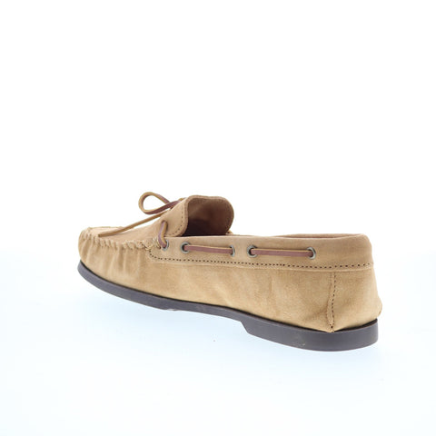 Minnetonka Asher 917TC-TPE Mens Brown Suede Loafers & Slip Ons Moccasin Shoes