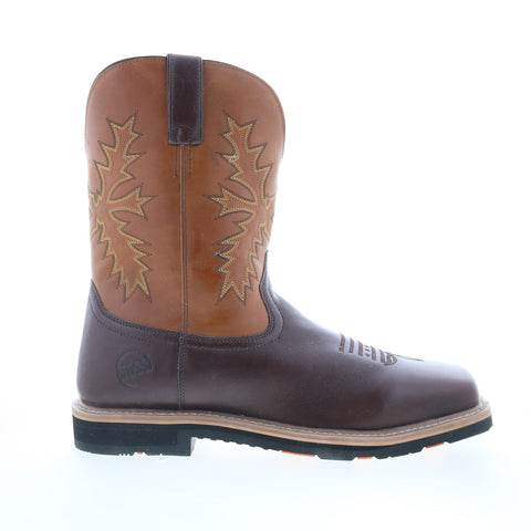 Hoss Landon Soft Toe 92046 Mens Brown Extra Wide Leather Work & Safety Boots