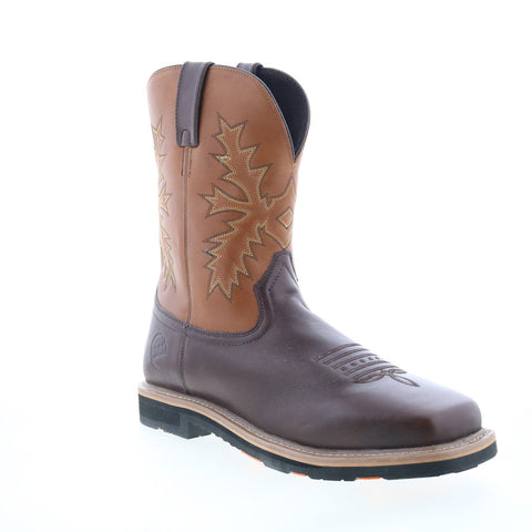 Hoss Landon Soft Toe 92046 Mens Brown Extra Wide Leather Work & Safety Boots