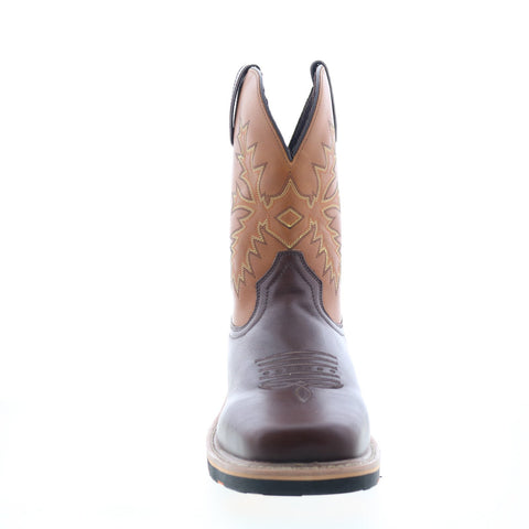 Hoss Landon Soft Toe 92046 Mens Brown Extra Wide Leather Work & Safety Boots