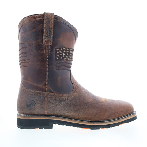 Hoss Rushmore Soft Toe Waterproof Mens Brown Extra Wide Work & Safety Boots
