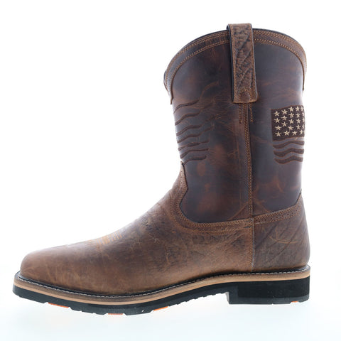 Hoss Rushmore Soft Toe Waterproof Mens Brown Extra Wide Work & Safety Boots