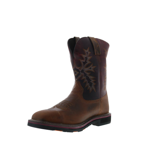 Hoss Hunch 92080 Mens Brown Leather Lace Up Western Boots